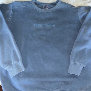Comfort Colors Men's Crewneck Sweater in Slate Blue